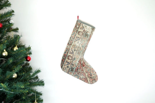 Kilim Christmas Stocking Vintage Rug Stocking Ethnic Decorative Xmas Socks S509