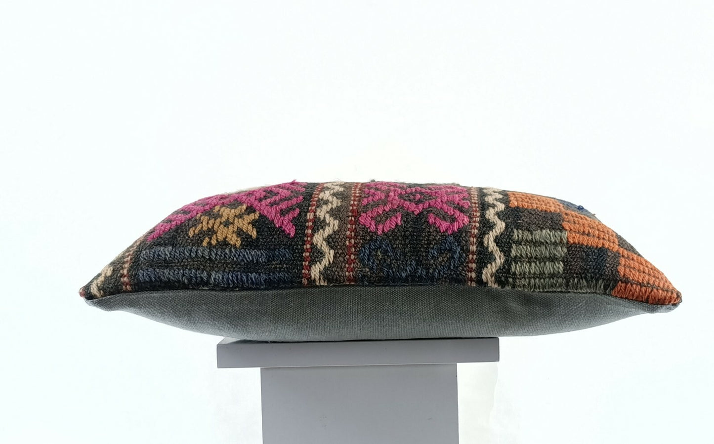 8"x16" Kilim Pillow Cover Handwoven Turkish Rug Traditional Oriental Lumbar E738