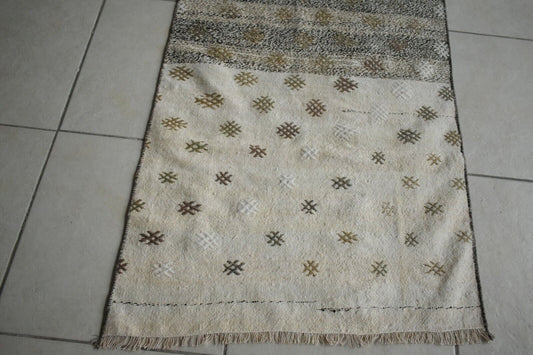 Oushak Runner 10.7x2.3 ft Handwoven Turkish Runner Vintage Runner Floor Rug R24