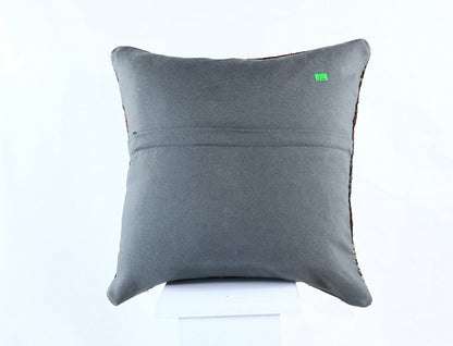 18"x18" Kilim Pillow Cover  Handmade Turkish Vintage Cushion Tribal Lumbar 1822