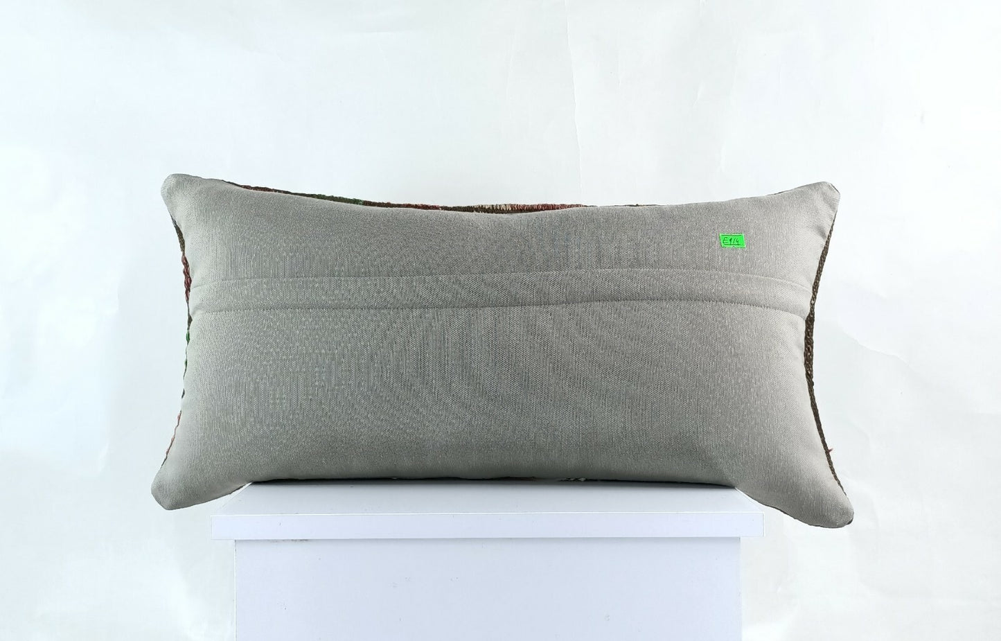 Kilim Lumbar Pillow Cover 12"x24" Handmade Oushak Traditional Ethnic Boho E914