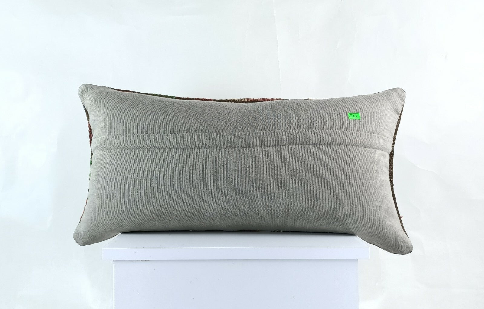 Kilim Lumbar Pillow Cover 12"x24" Handmade Oushak Traditional Ethnic Boho E914