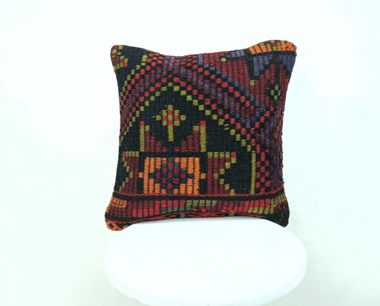 16x16 Ethnic Vintage Turkish Rug Pillow Cover Home Decorative Boho Cushion 1621