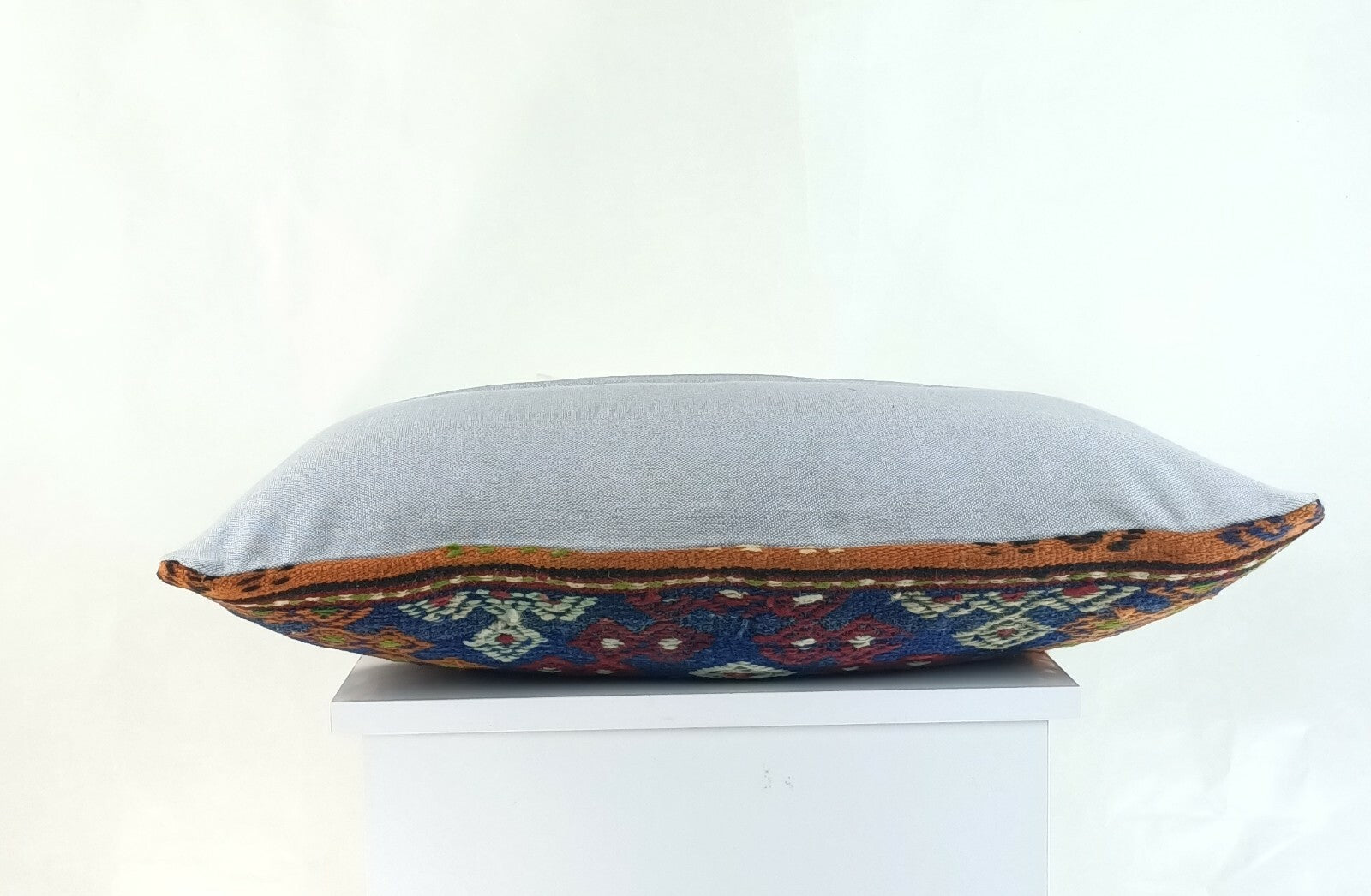 Kilim Pillow Cover 12x24 Traditional Oushak Rug Wool Throw Lumbar Cushion A925