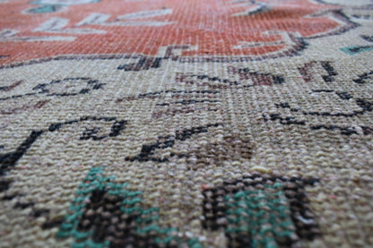 Large Turkish Rug 9.2x5.2 ft Vintage Rug Faded Oushak Rug Living Room Carpet B23