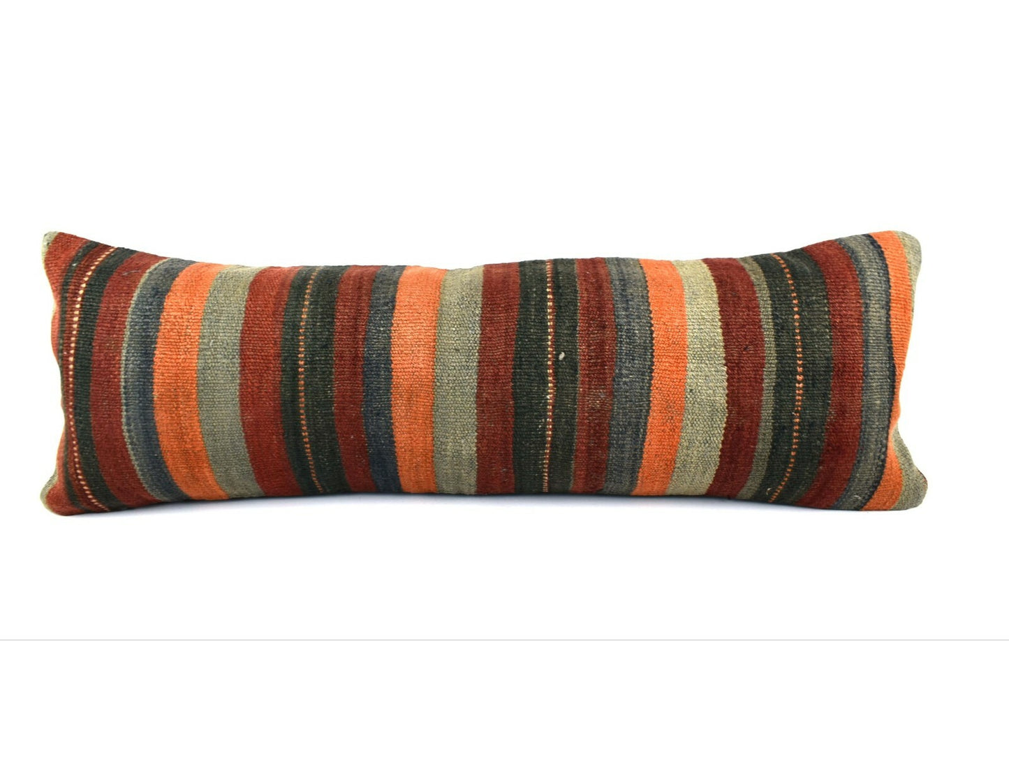 Kilim Pillow Cover 12x36 Handwoven Ethnic Vintage Handwoven Kilim Cushion A3240