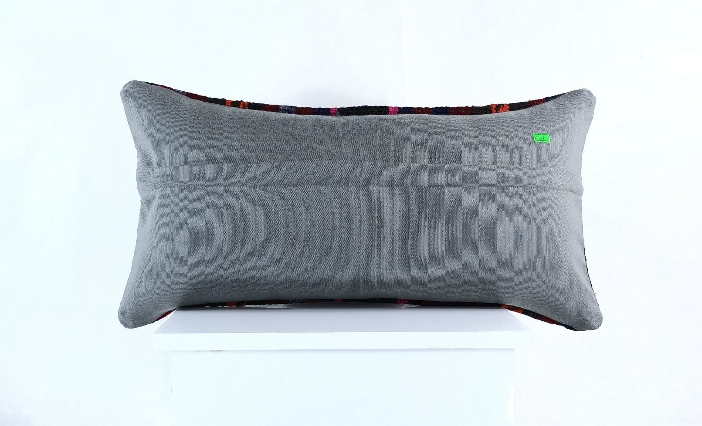 Handmade Turkish Kilim Pillow Cover 12x24 Ethnic Boho Sofa Lumbar Cushion E1011