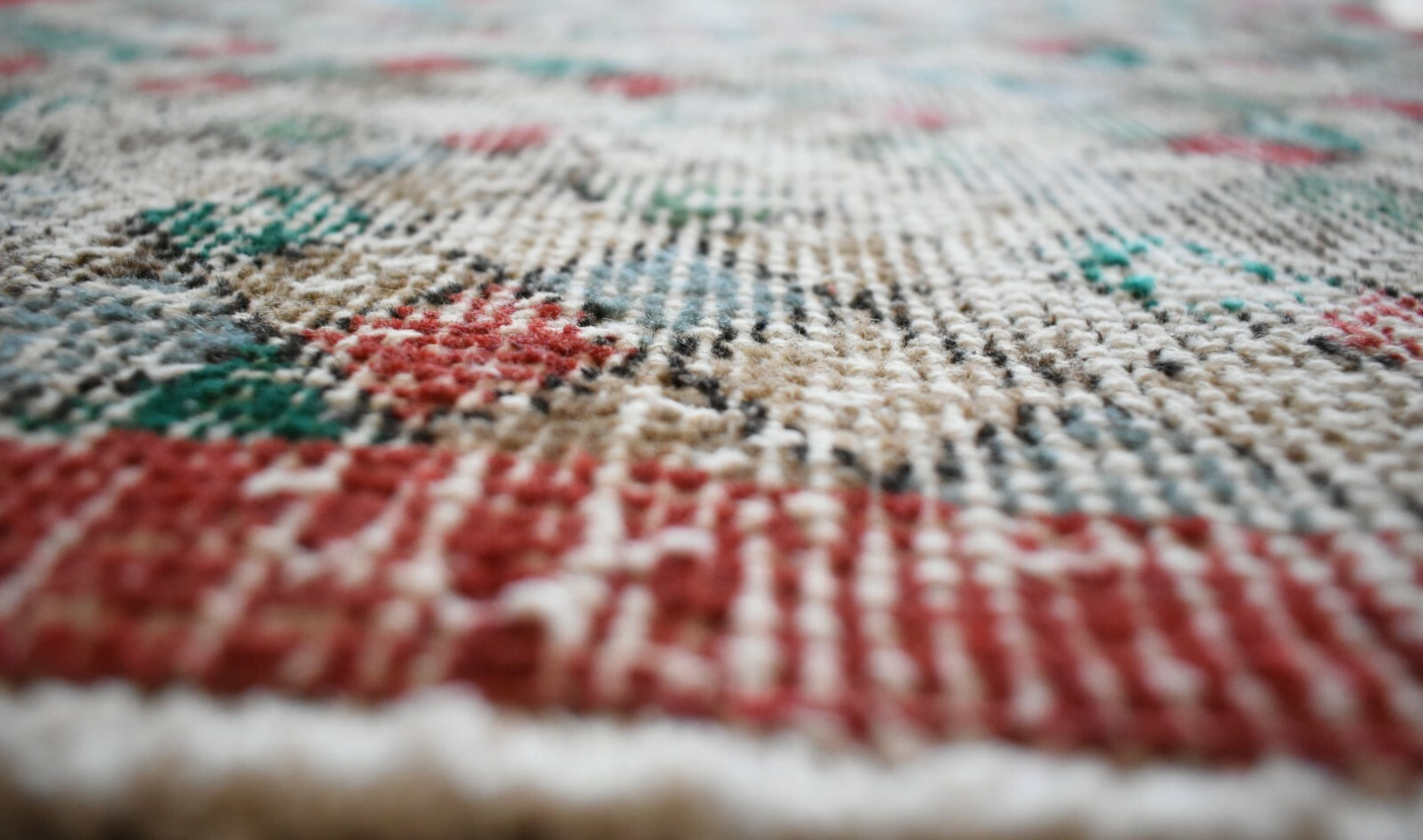 Small Turkish Runner 4.8x2 ft Vintage Runner Hallway Runner Handwoven Runner R13