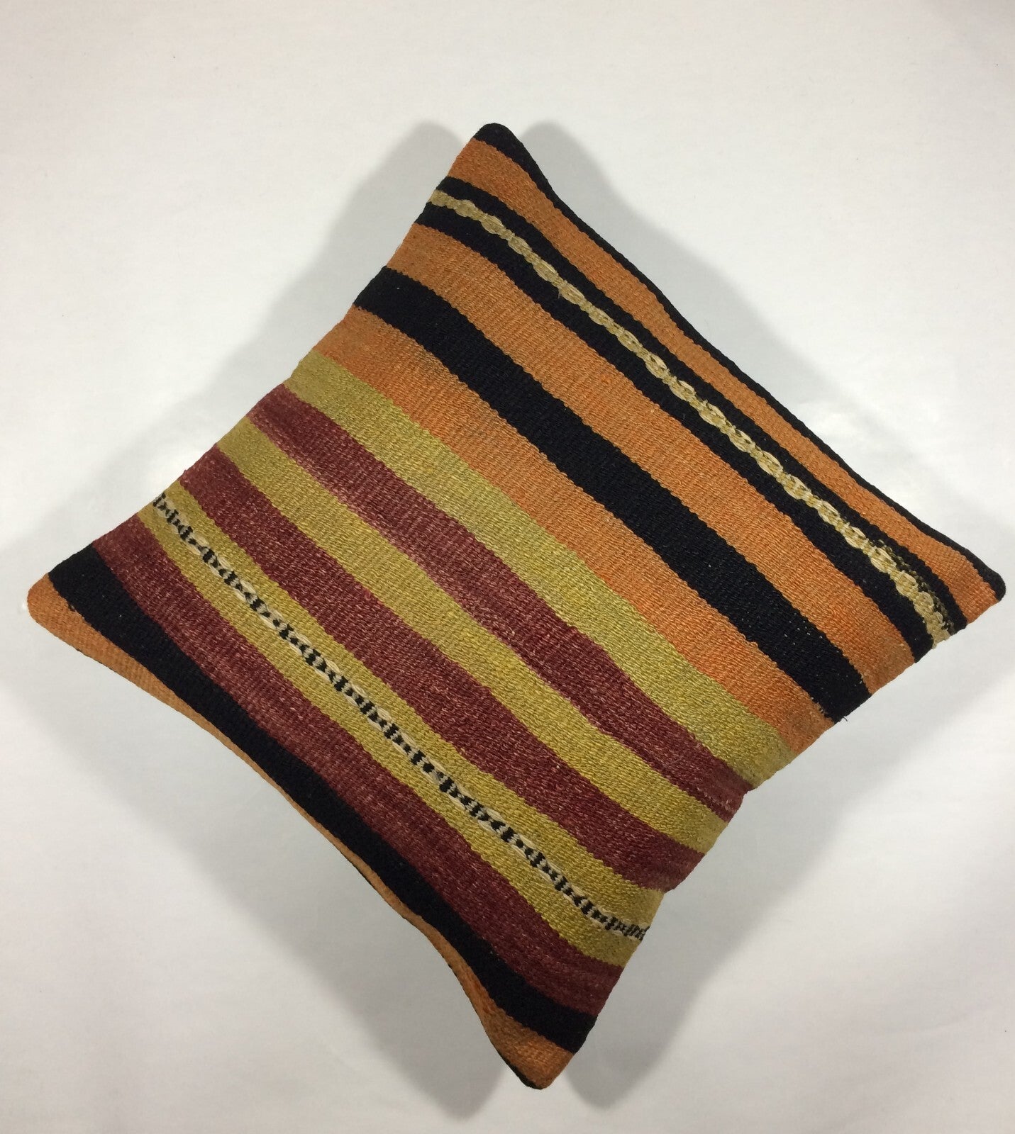 18"x18" Kilim Pillow Cover  Handmade Turkish Vintage Cushion Tribal Lumbar 694