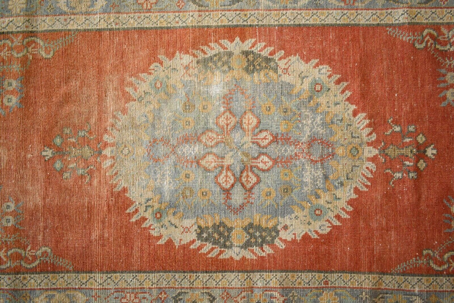 Oushak Runner 6x3 ft Handwoven Turkish Runner Vintage Runner Floor Rug R03