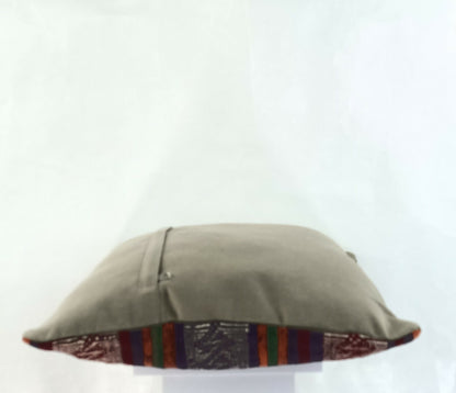 Kilim Pillow Cover 16x16 Handmade Turkish Home Decorative Wool Sofa Cushion A821