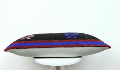 Turkish Kilim Pillow Cover 12x24 Sofa Couch Ethnic Bohemian Lumbar Cushion  E413