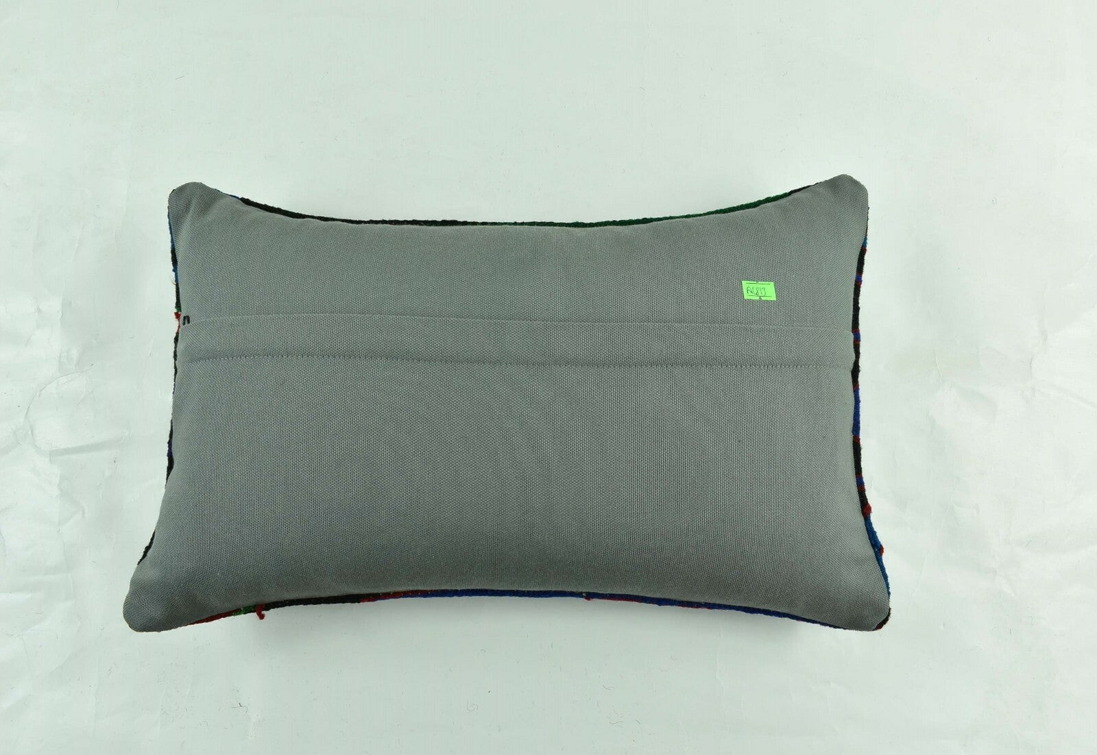 Kilim Pillow Cover 12x20 Turkish Handmade Vintage Couch Lumbar Cushion  A1813