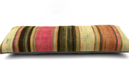 Kilim Pillow Cover 12x36 Handwoven Ethnic Vintage Handwoven Kilim Cushion A3237