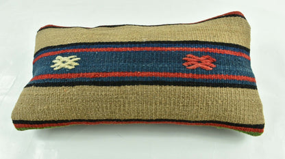 Turkish Cushion Cover 8"x16" Handmade Vintage Boho Ethnic Throw Pillow Case 3146