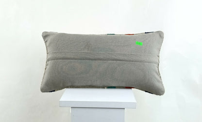 Kilim Pillow Cover 8x16 in Handmade Oriental Rug Tribal Ethnic Lumbar Case A1371