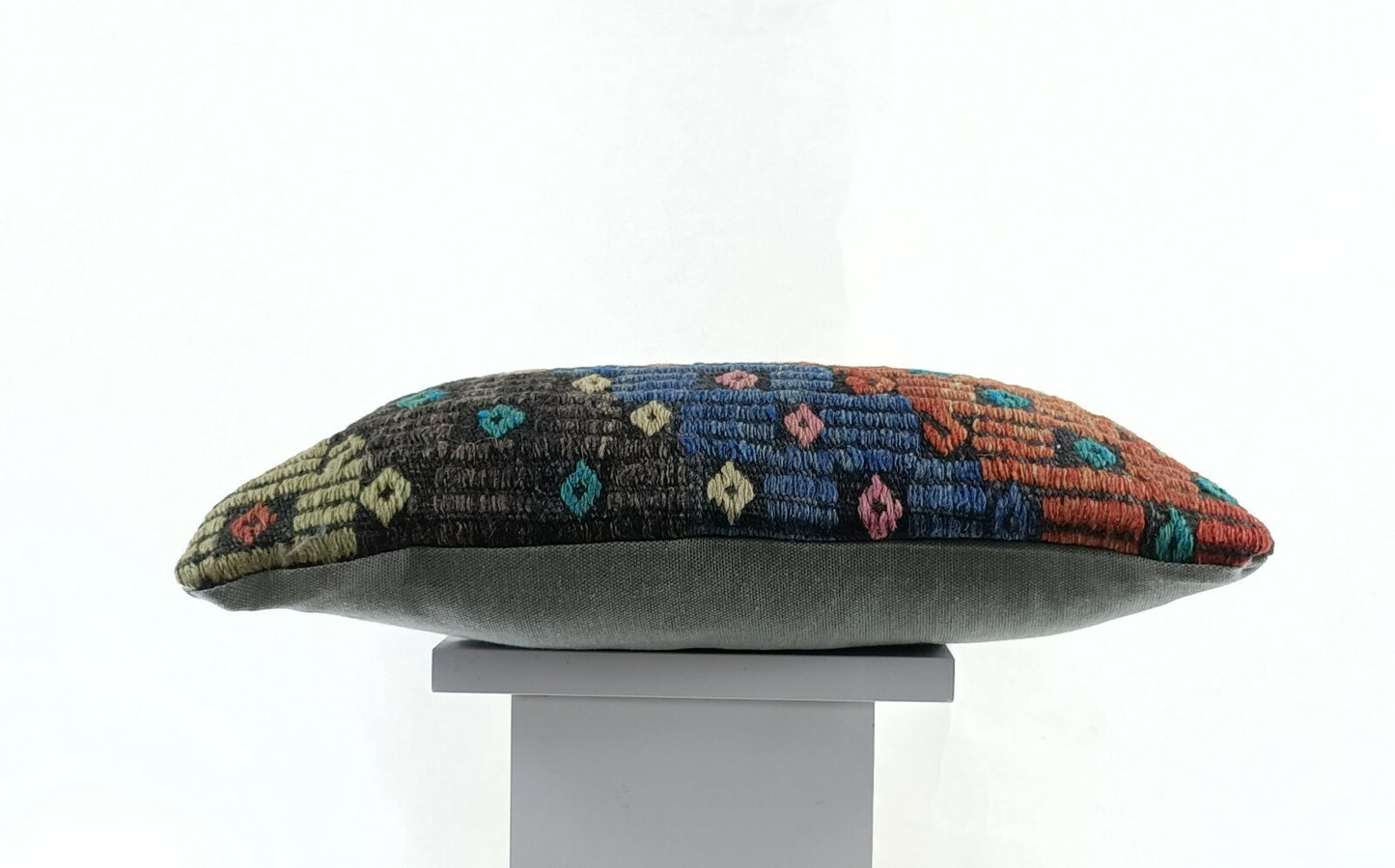 Oushak Pillow Cover 8x16 Handmade Turkish Oriental Kilim Decorative Lumbar E748