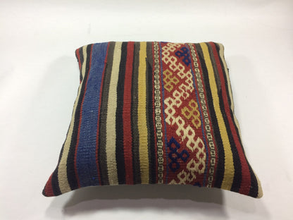 18"x18" Kilim Pillow Cover  Handmade Turkish Vintage Cushion Tribal Lumbar 1254