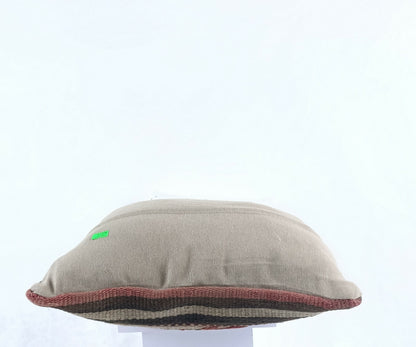  Turkish Kilim Pillow Cover 16x16 Home Decorative Wool Handmade Rug Cushion A513