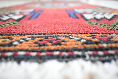  Oushak Runner 3.4x1.5 ft Vintage Turkish Runner Floor Runner Faded Runner Y24