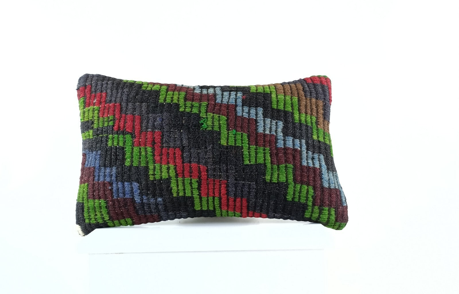 Kilim Pillow Cover 12x20 Turkish Handmade Sofa Couch Floor Lumbar Cushion E1052