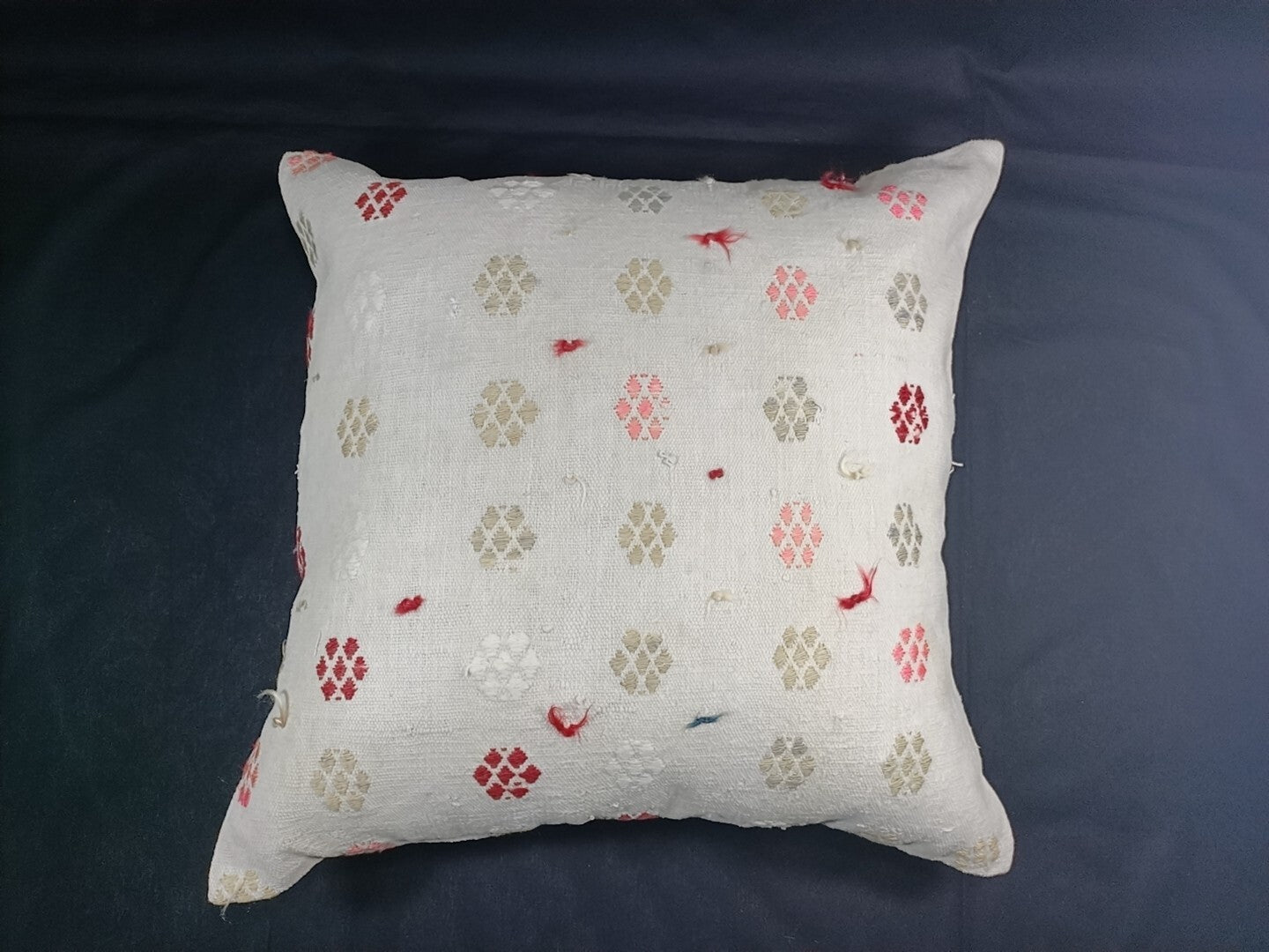 24x24 Kilim Pillow Cover Large Vintage Oushak Rug Ethnic Sofa Cushion E86