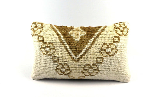 Kilim Pillow Cover 12x20 Handmade Turkish Rug Boho Ethnic Lumbar Cushion 4900