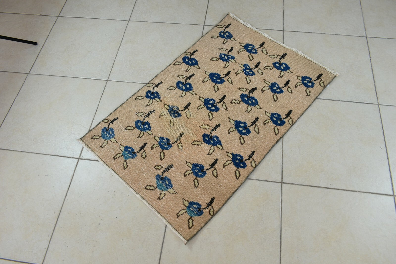 Small Turkish Runner 3.3x2.1 ft Vintage Runner Hallway Runner Handwoven Rug R37