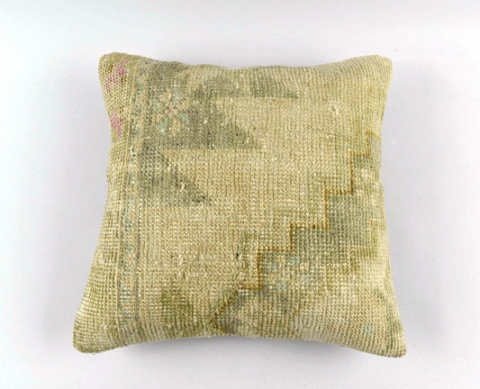 16x16 Oushak Rug Pillow Cover Decorative Handmade Vintage Cushion Cover A3146