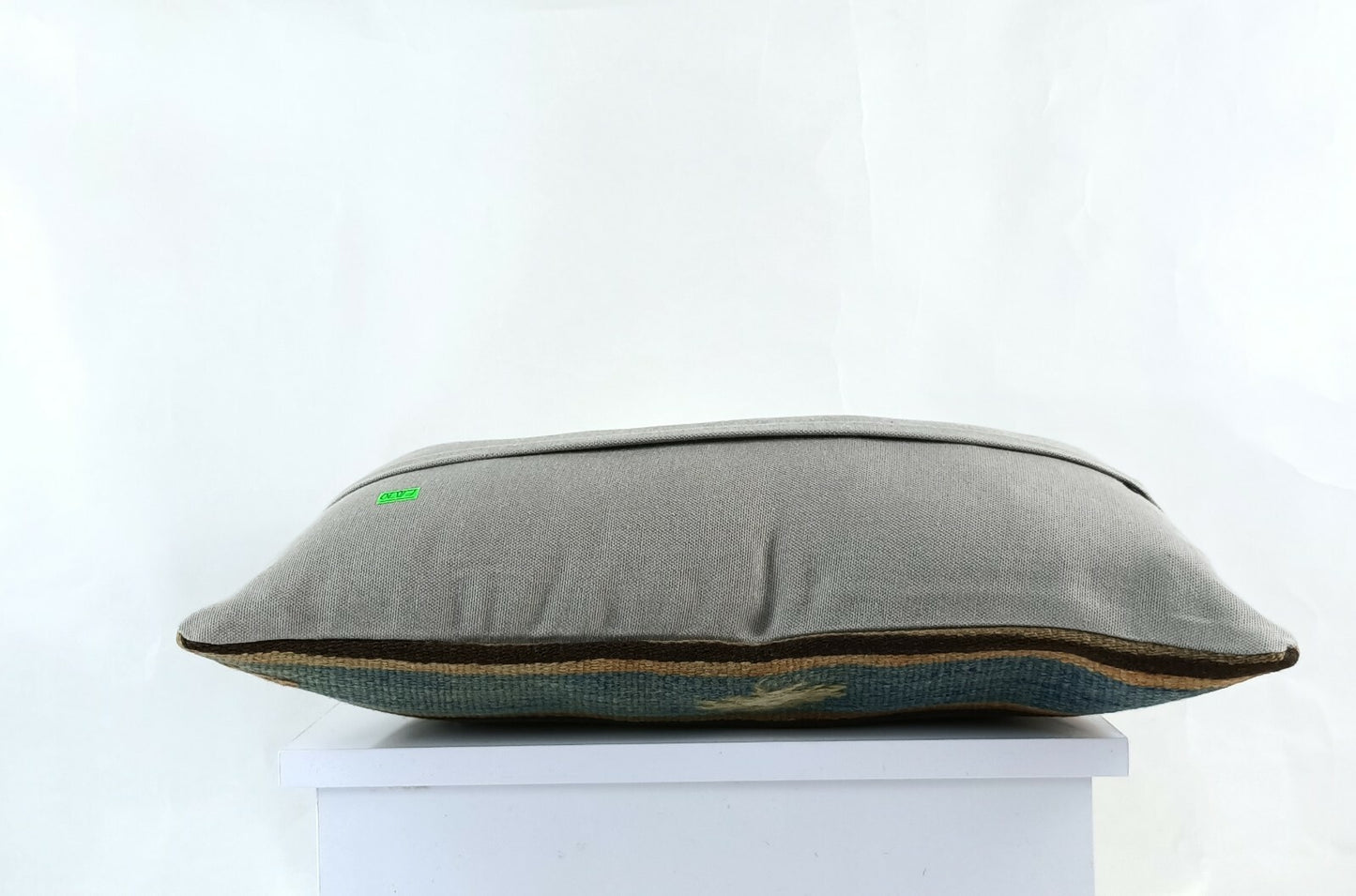 Kilim Pillow Cover 12x20 Handmade Turkish Rug Boho Ethnic Lumbar Cushion E1070