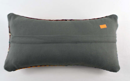 Turkish Cushion Cover 8"x16" Handmade Vintage Boho Ethnic Throw Pillow Case 4452