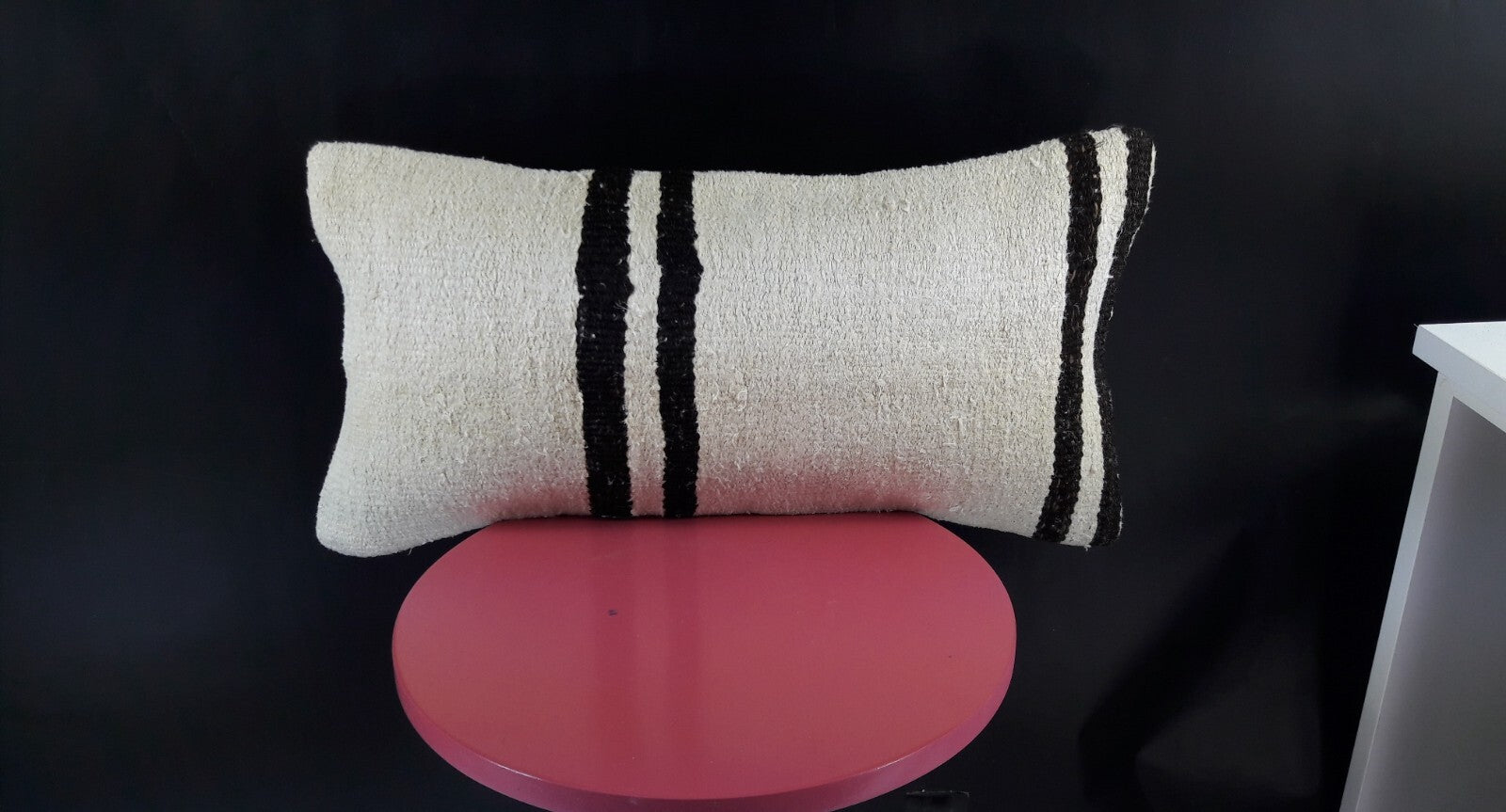 10x20 Kilim Lumbar Pillow Cover Vintage Ethnic Oushak Kilim Pillow Cover E1135