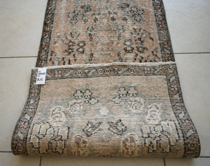 Small Turkish Runner 4.5x1.9 ft Vintage Runner Hallway Runner Handwoven Rug R15