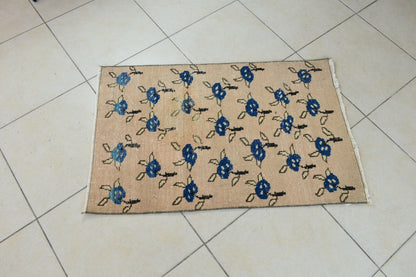 Small Turkish Runner 3.3x2.1 ft Vintage Runner Hallway Runner Handwoven Rug R37