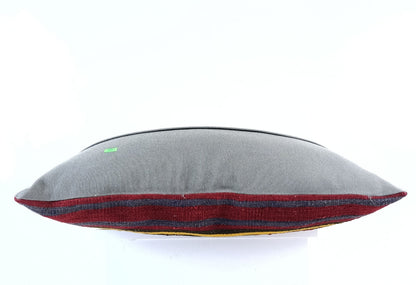 Kilim Pillow Cover 16x24 Tribal Vintage Turkish Carpet Lumbar Pillow Cover 1969