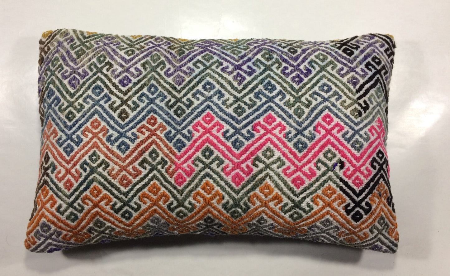 Kilim Pillow Cover 12x20 Handmade Turkish Rug Boho Ethnic Lumbar Cushion 904