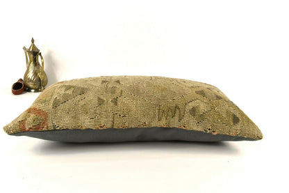 Kilim Lumbar Pillow Cover 10x20 Decorative Sofa Couch Handmade Cushion A2262