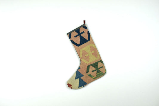 Kilim Christmas Stocking Vintage Rug Stocking Ethnic Decorative Xmas Socks S836