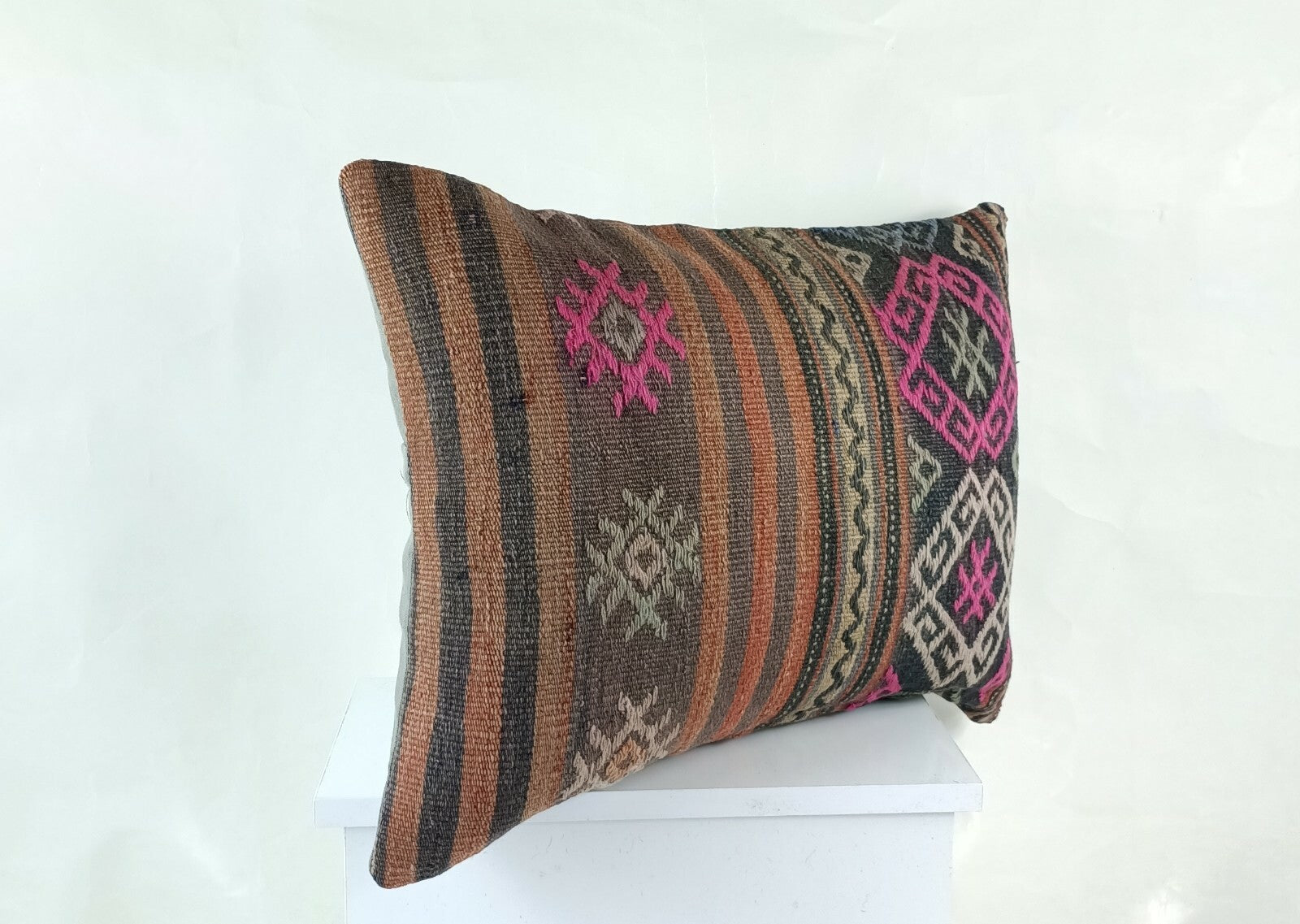 Home Decorative Handmade Throw Pillow Cover 16x24 Handmade Kilim Cushion E1243