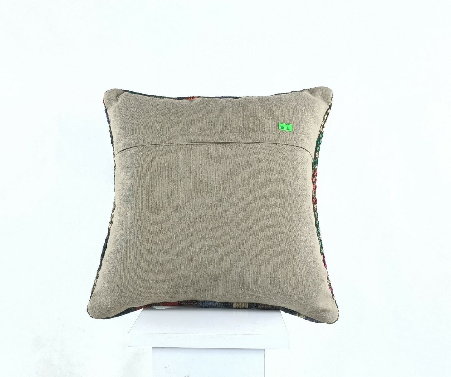 16x16 Kilim Pillow Cover Handmade Oushak Carpet Rug Wool Lumbar Cushion A441