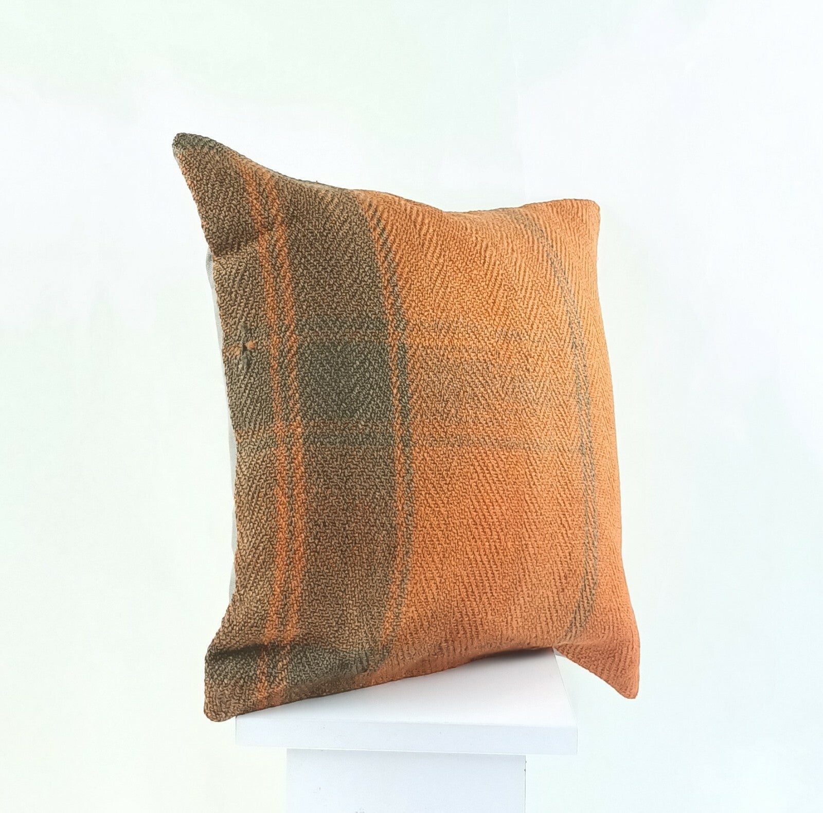 Kilim Pillow Cover 16x16 Oriental Traditional Handmade Boho Lumbar Cushion  A877