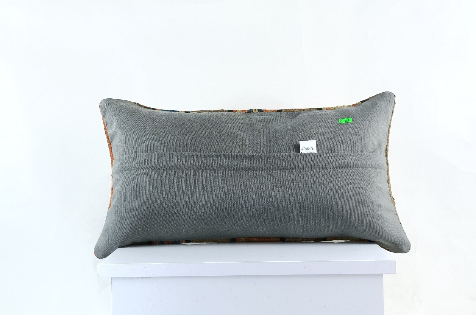 10x20 Kilim Lumbar Pillow Cover Vintage Ethnic Oushak Kilim Pillow Cover E1101