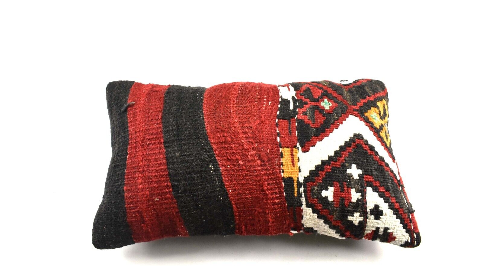 Kilim Pillow Cover 12x20 Handmade Turkish Rug Boho Ethnic Lumbar Cushion 3841