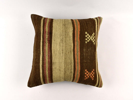 20x20 Kilim Pillow Cover Handmade Vintage Oushak Kilim Cushion Cover 4664