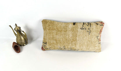 Turkish Cushion Cover 8"x16" Handmade Vintage Boho Ethnic Throw Pillow Case 3704