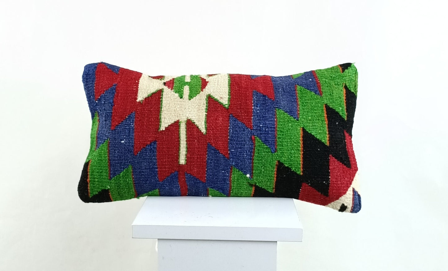 Turkish Cushion Cover 8"x16" Handmade Vintage Boho Ethnic Throw Pillow Case 2630