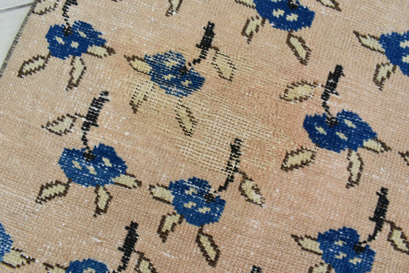 Small Turkish Runner 3.3x2.1 ft Vintage Runner Hallway Runner Handwoven Rug R37