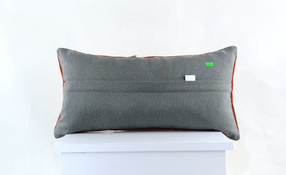 10x20 Kilim Lumbar Pillow Cover Vintage Ethnic Oushak Kilim Pillow Cover E1113