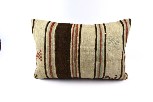 16x24 Kilim Pillow Cover Handmade Vintage Anatolian Lumbar Cushion Cover 4787