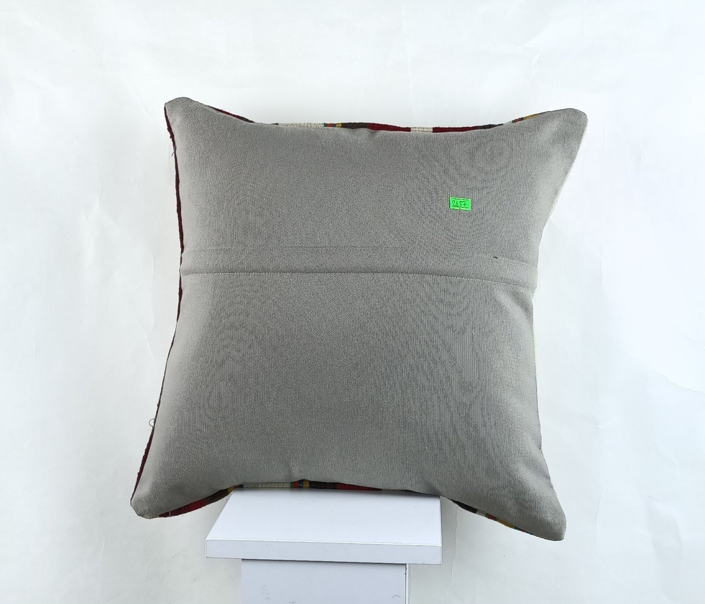 18"x18" Kilim Pillow Cover  Handmade Turkish Vintage Cushion Tribal Lumbar 2657